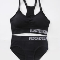 Women's Lingerie Bikini Set with Bra and Multicolored Wide Underwear