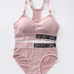 Women's Lingerie Bikini Set with Bra and Multicolored Wide Underwear