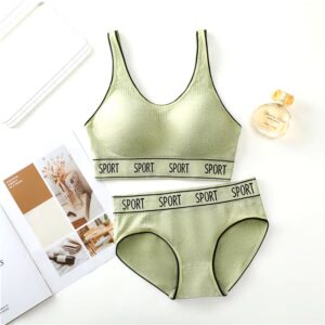 Women's Underwear Set Bikini Three Pieces of Wide Underwear, Boxer and Bra