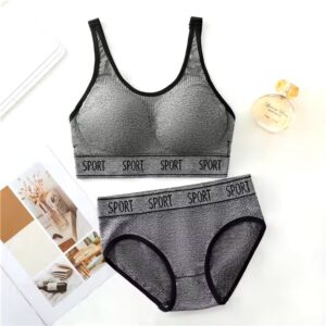 Women's Underwear Set Bikini Three Pieces of Wide Underwear, Boxer and Bra