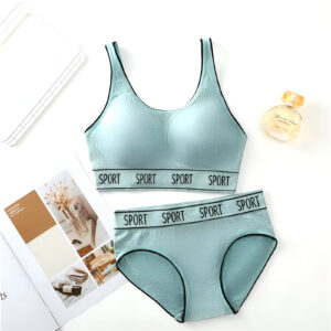 Women's Underwear Set Bikini Three Pieces of Wide Underwear, Boxer and Bra