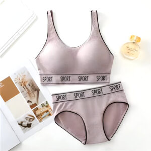 Women's Underwear Set Bikini Three Pieces of Wide Underwear, Boxer and Bra