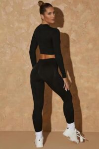 Women's tracksuit with two-piece long sleeves in multiple colors