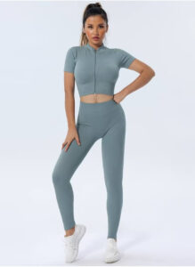 Women's two-piece short sleeve tracksuit in multiple colors