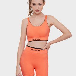 Women's sportswear set of thin bra and trousers in multiple colors
