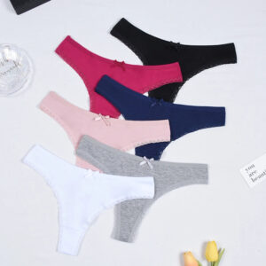 Women's Multi-Color Thin Panty 6-Piece Underwear Set