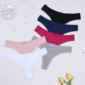 Women's Multi-Color Thin Panty 6-Piece Underwear Set