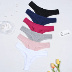 Women's Multi-Color Thin Panty 6-Piece Underwear Set