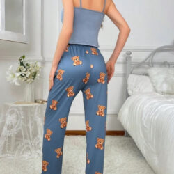Women's Multicolored Bear Print Sleep Pajama Set